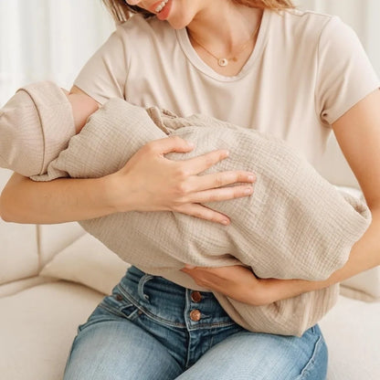 Solid Color Maternal Nursing Covers Comfortable Soft Breastfeeding Blanket Stroller Blanket 2 in 1 Feeding Clothes