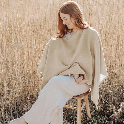 Solid Color Maternal Nursing Covers Comfortable Soft Breastfeeding Blanket Stroller Blanket 2 in 1 Feeding Clothes