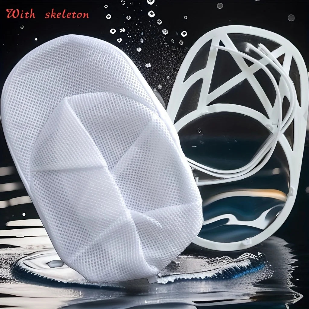 Washing machine cap cleaning cage, cap washer with mesh bag, baseball cap cleaning cap ,suitable for cleaning various hats