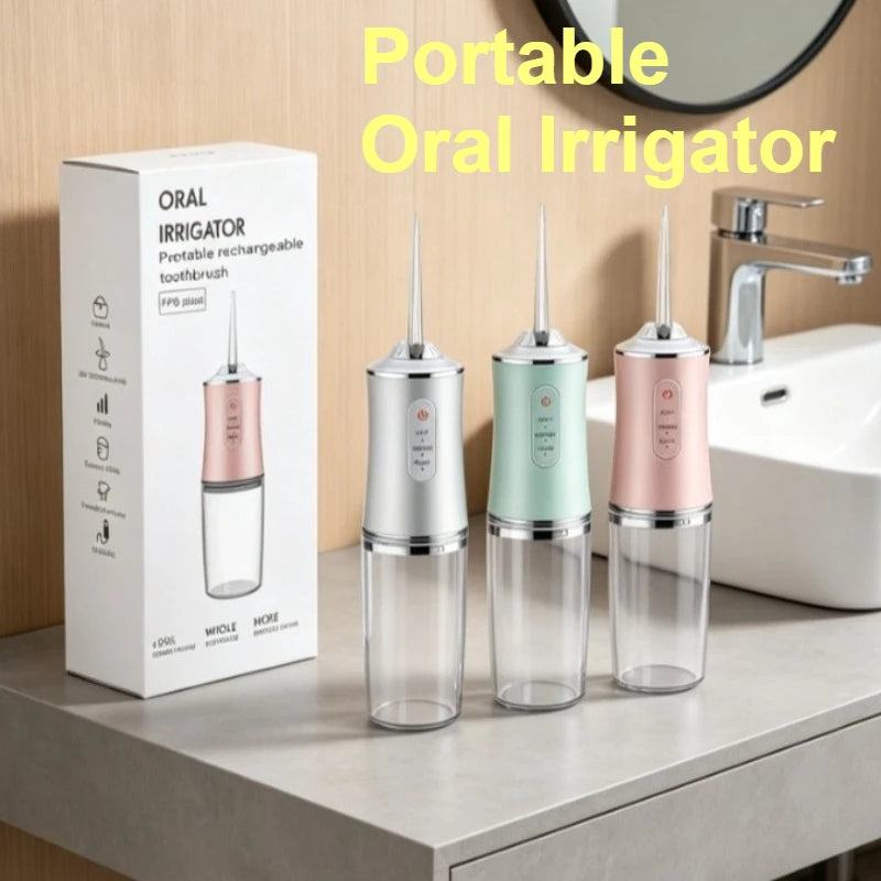 Dental Flosser Water Jet, Portable Electric Oral Irrigator 4 Jets 3 Modes USB Rechargeable Cordless Water Flosser Jet Irrigator Dental Teeth Cleaner
