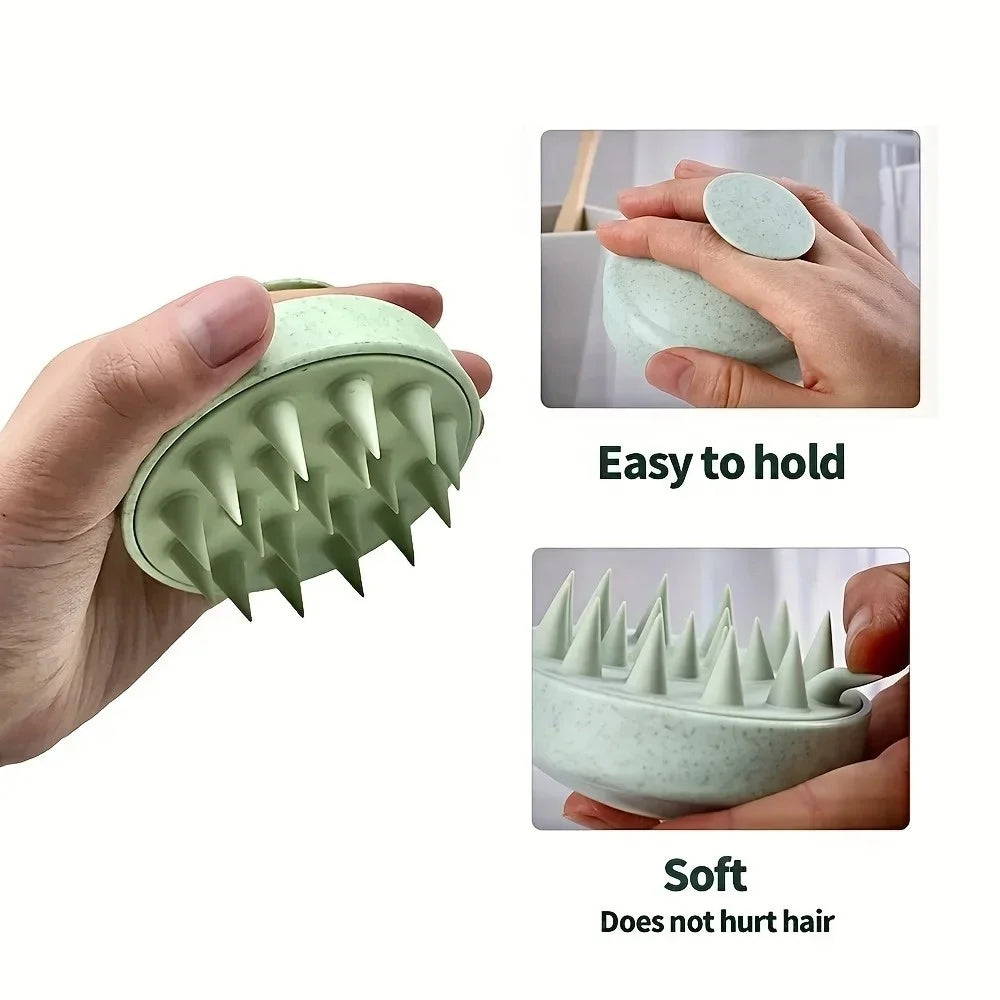1PC Silicone Shampoo Brush Body Massage Brush Bath Shower Brush Salon Hairdressing Tool Scalp Spa Massage Comb Hair Washing Comb
