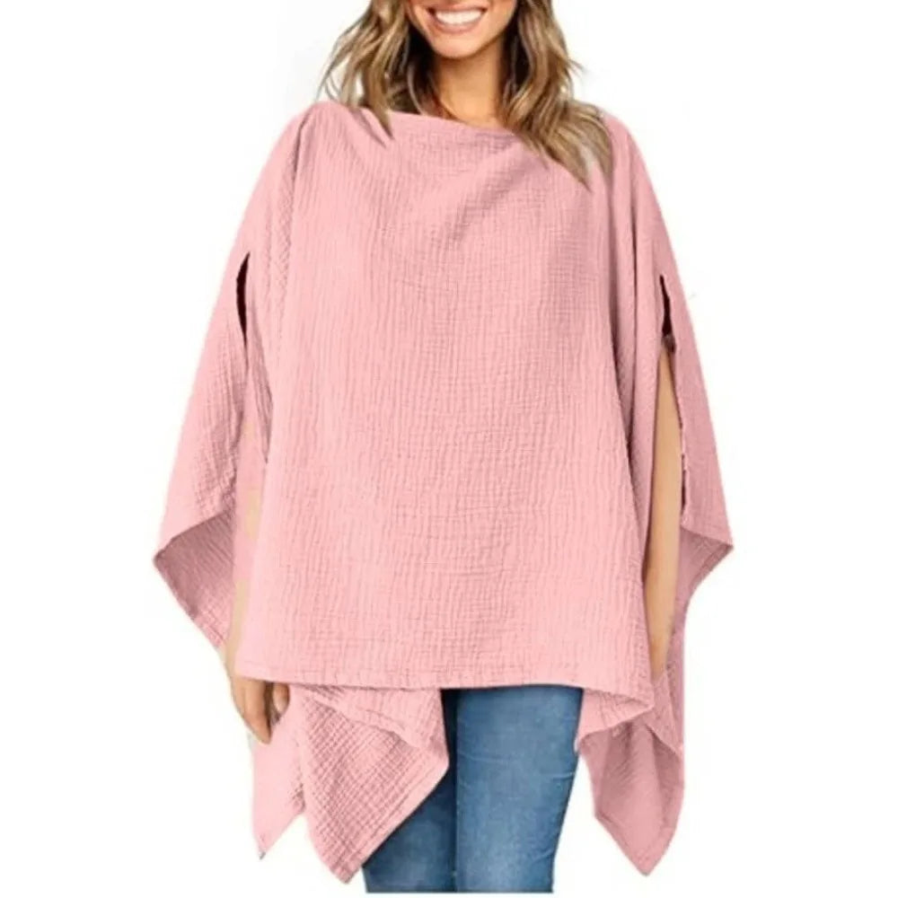 Solid Color Maternal Nursing Covers Comfortable Soft Breastfeeding Blanket Stroller Blanket 2 in 1 Feeding Clothes