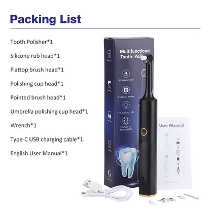 Electric Tooth Polisher 4 Modes Dental Tartar Remover Plaque Stains Cleaning Teeth Whitening Cleaner Tool Calculus Removal