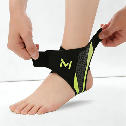 Breathable Ankle Brace Support Sleeve For Sports Anti Sprain Protection With Cushioning Pad For Basketball Football Running