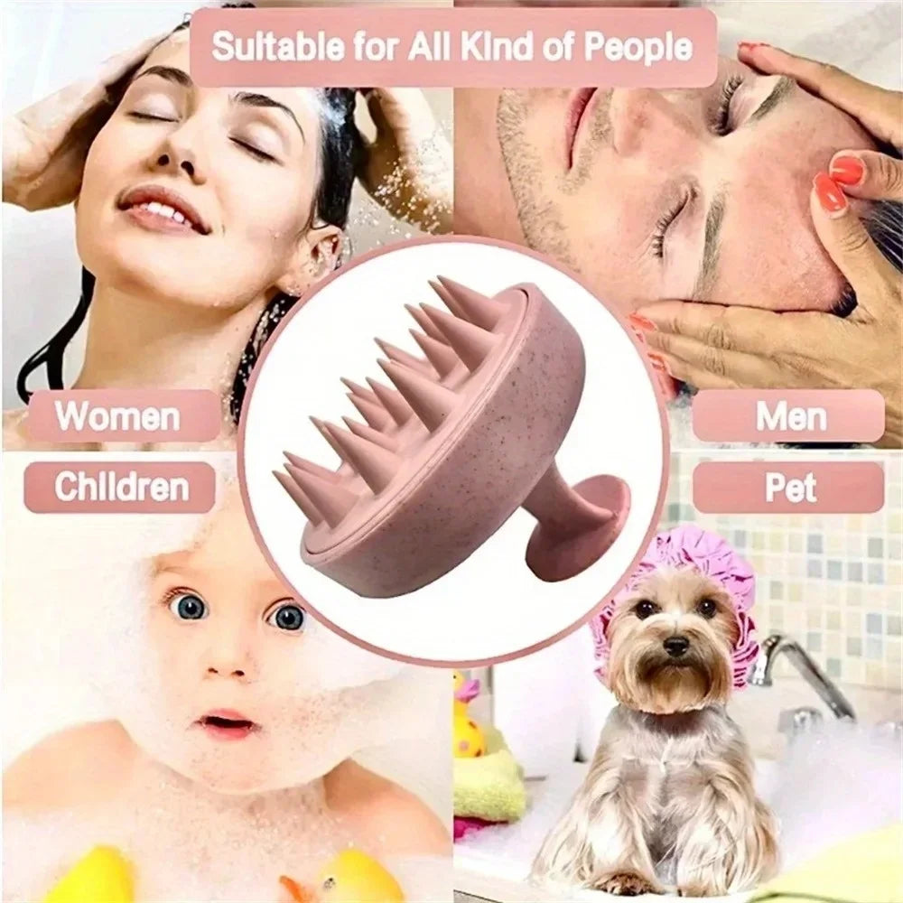 1PC Silicone Shampoo Brush Body Massage Brush Bath Shower Brush Salon Hairdressing Tool Scalp Spa Massage Comb Hair Washing Comb
