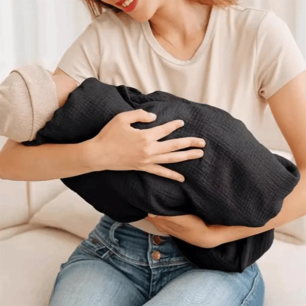 Solid Color Maternal Nursing Covers Comfortable Soft Breastfeeding Blanket Stroller Blanket 2 in 1 Feeding Clothes