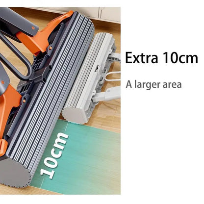 PVA Sponge Roller Mop Squeeze Self-Draining Mop With Adjustable Handle No-Wash Lazy Mop Reusable Sponge Home Floor Cleaning Tool