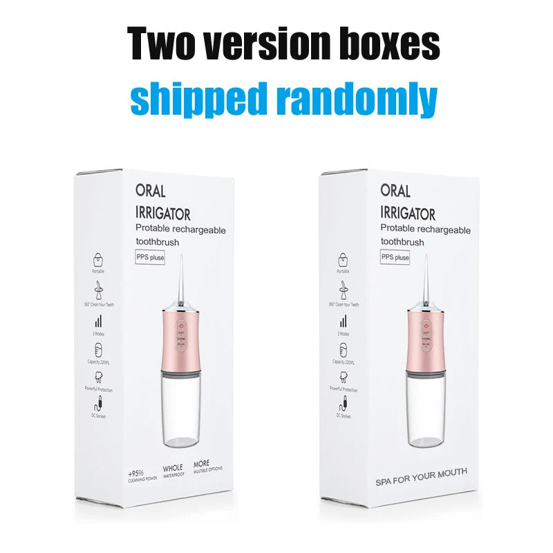 Dental Flosser Water Jet, Portable Electric Oral Irrigator 4 Jets 3 Modes USB Rechargeable Cordless Water Flosser Jet Irrigator Dental Teeth Cleaner