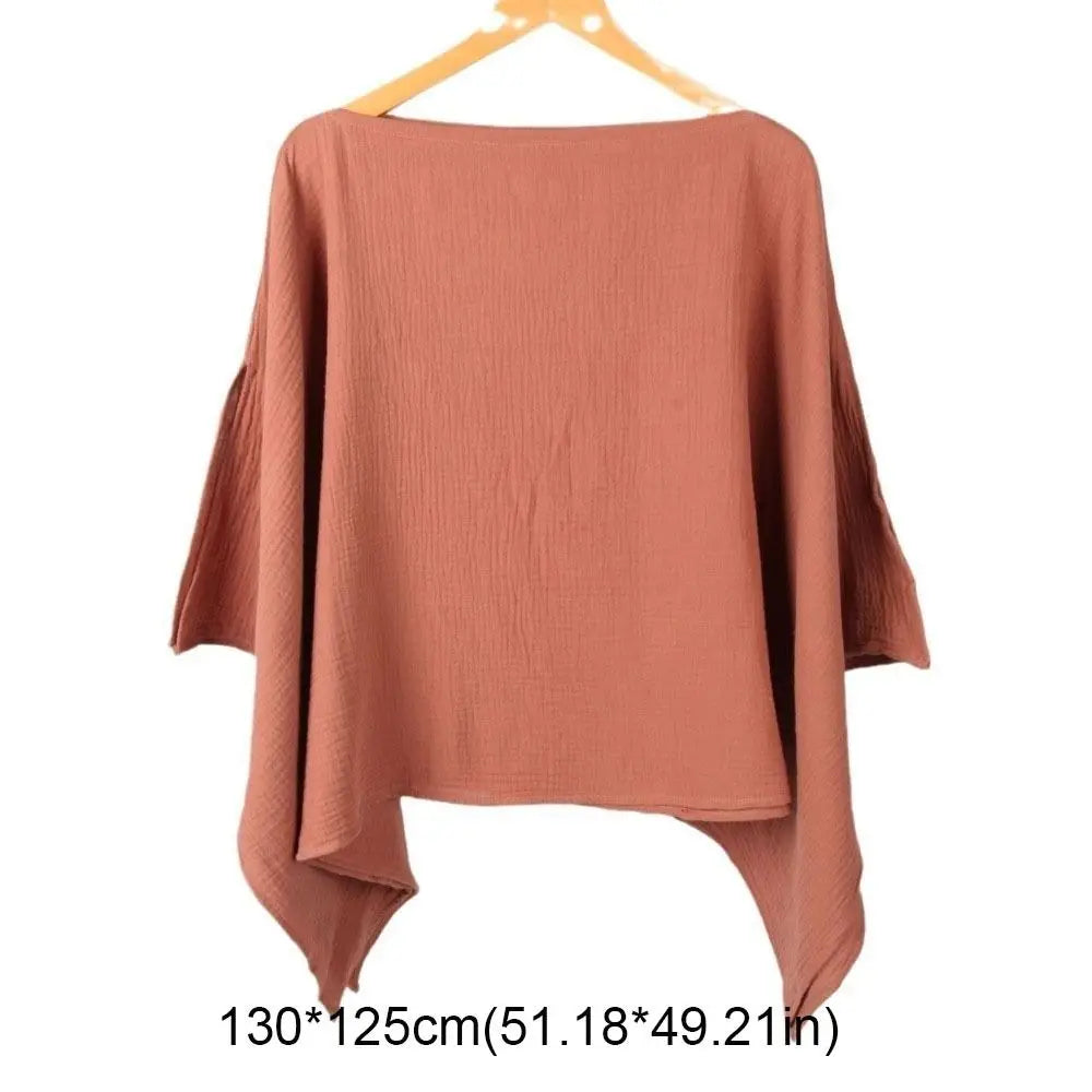 Solid Color Maternal Nursing Covers Comfortable Soft Breastfeeding Blanket Stroller Blanket 2 in 1 Feeding Clothes