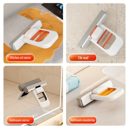 Multi-Functional Mini Mop | Retractable Wet/Dry Mop for Kitchen, Bathroom, Car | Durable Plastic | Compact & Home Cleaning Tool